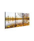 Фото #3 товара Decor Falling Leaves 3 Piece Wrapped Canvas Wall Art Autumn -27" x 60"