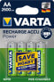 Varta Rechargeable ACCU AA 2600mAh - Rechargeable battery - Nickel-Metal Hydride (NiMH) - 1.2 V - 4 pc(s) - 2600 mAh - Green,Silver