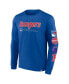 Branded Men's Blue New York Rangers Strike the Goal Long Sleeve T-Shirt