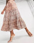 Фото #6 товара French Connection tiered midi skirt in boho paisley