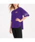 ფოტო #3 პროდუქტის Women's Purple Los Angeles Lakers Diana Raglan Tri-Blend Oversized T-shirt