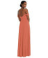 ფოტო #2 პროდუქტის Off-the-Shoulder Basque Neck Maxi Dress with Flounce Sleeves