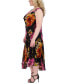 ფოტო #3 პროდუქტის Plus Size Floral-Print Handkerchief-Hem A-Line Dress
