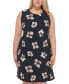 Plus Size Printed Sleeveless Jersey Dress