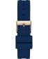 ფოტო #4 პროდუქტის Women's Blue Silicone Strap Watch 36mm