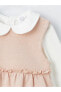 LCW baby Bebe Yaka Uzun Kollu Kız Bebek Elbise ve Bluz 2'li