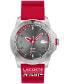 ფოტო #1 პროდუქტის Men's Red Silicone Strap Watch 46mm