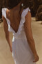 Фото #1 товара Платье из габардина с воланами ZARA