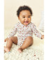 Фото #27 товара Baby 4-Pack Long-Sleeve Floral & Polka Dot Bodysuits Preemie (Up to 6lbs)