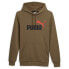 Фото #1 товара Худи для мужчин Puma Essential 2 Col Коричневое повседневное верхнее одежды 84684993