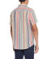 Men's Short Sleeve Stripe Linen Cotton Shirt