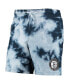 ფოტო #3 პროდუქტის Men's Blue Brooklyn Nets Fleece Tie-Dye Shorts