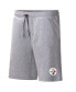 Фото #3 товара Men's Heather Gray Pittsburgh Steelers Trainer Shorts