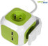 GreenBlue MagicCube poczwórne gniazdko prądowe, 2 wejścia usb 1,4m GB118 (MCE118)