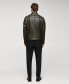 Фото #6 товара Men's Nappa Leather-Effect Jacket