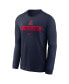 Men's Navy Arizona Wildcats 2024 Sideline Legend Performance Long Sleeve T-Shirt