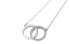 Фото #2 товара Pandora 潘多拉 缠绕的圆圈Pandora徽标和闪闪发光的高亮项链 女款 银色 / Ожерелье Pandora 396235CZ