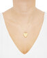 ფოტო #2 პროდუქტის Diamond Accent Heart Locket 18" Pendant Necklace in 10k Gold