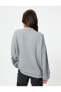 Oversize Sweatshirt Bisiklet Yaka Balon Kollu