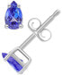 ფოტო #9 პროდუქტის Tanzanite Pear-Shape Stud Earrings (3/8 ct. t.w.) in 14k White Gold (Also in Emerald, Ruby & Sapphire)