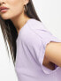 Urban Classics extended shoulder short sleeve tee in lilac