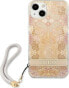 Guess Guess GUHCP13SHFLSD iPhone 13 mini 5,4" złoty/gold hardcase Flower Strap