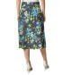 ფოტო #5 პროდუქტის Petite Floral Flared Pull-On Midi Skirt