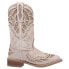 Фото #1 товара Laredo Eternity Glitter & Studded Square Toe Cowboy Womens Off White Casual Boo