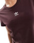 adidas Originals essentials baby tee in shadow brown