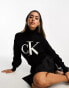 Calvin Klein Jeans blown up loose sweater in black