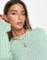 Фото #6 товара Pretty Lavish space dye knit mini dress in green