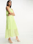 Фото #7 товара Vila floaty cami maxi dress in pastel lime green