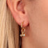 Gold-plated round earrings with Abbraccio SAUC05 pendants