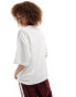 ASOS DESIGN Weekend Collective oversized t-shirt with red logo in ecru M - фото #8