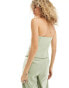 Фото #3 товара Extro & Vert bandeau tailored bandeau top in sage co-ord