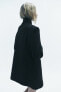 Фото #8 товара Двубортное пальто из смесовой шерсти с высоким воротником ZARA