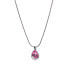 Decent necklace with pink Swarovski crystal 11022 209 - фото #1