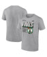 Фото #1 товара Men's Steel Boston Celtics 2024 Eastern Conference Champions Locker Room T-Shirt