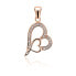 Фото #1 товара Charming bronze heart pendant with zircons PT10R