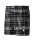 Men's Black, Gray Las Vegas Raiders Concord Flannel Boxers