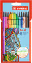 STABILO Pen 68 - Fine - 12 colours - Multicolour - Bullet tip - 1 mm - Multicolour