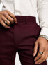 Фото #15 товара ASOS DESIGN skinny suit trousers in burgundy