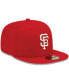 Фото #4 товара Men's Red San Francisco Giants Logo White 59FIFTY Fitted Hat