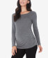 Фото #4 товара Women's Softwear with Stretch Maternity Long Sleeve Ballet Neck Top