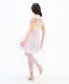 Big Girls Sleeveless Illusion and Beaded Embroidery Social Dress