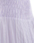 Glamorous shirred waist tierred maxi skirt in purple stripe co-ord