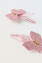 Фото #2 товара Набор из двух блестящих заколок «бабочки» ZARA