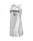 Women's White San Francisco Giants Reel Pinstripe Knit Sleeveless Nightshirt