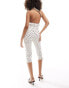 Фото #4 товара ASOS DESIGN bengaline capri trouser co ord in polka dot