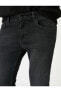 Фото #5 товара Erkek Siyah Slim Fit Kot Pantolon - Brad Jean